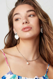 Oorbellen met hart zeeschelp model 1