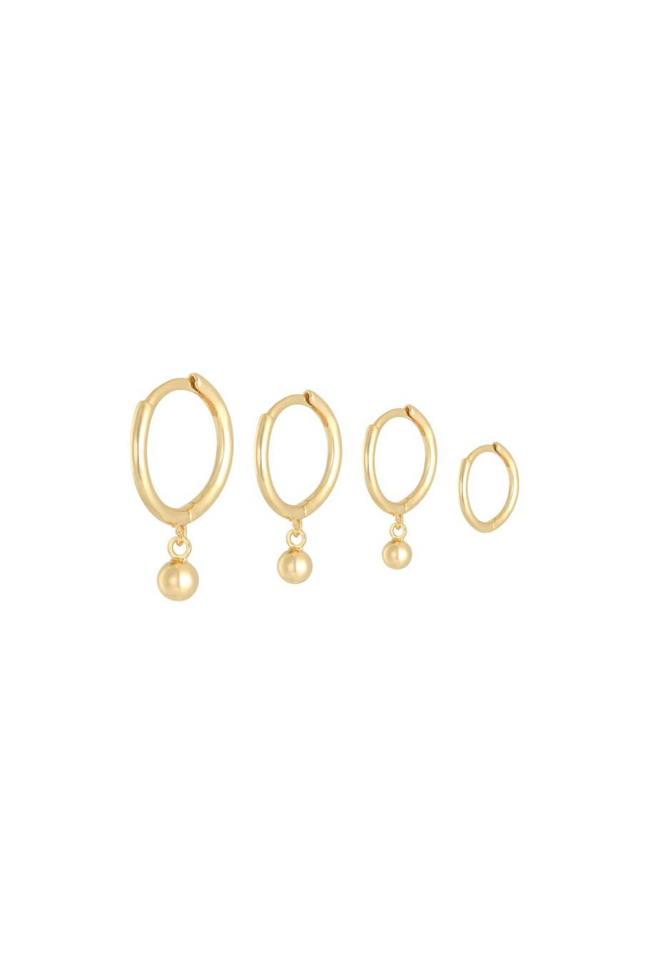 Oorbellen set basic balletjes goud