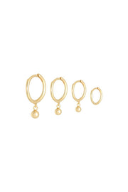 Oorbellen set basic balletjes goud