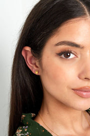 Oorbellen slotje met steentje 925 zilver model