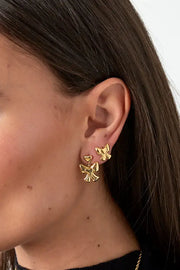 Oorbellen strik met hartje model2