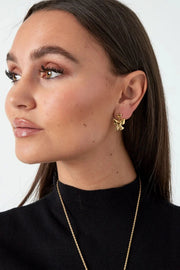 Oorbellen strikje en hartje LoveSieraden