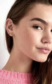 Oorstekers vintage met zwarte natuursteen LoveSieraden