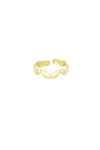 Ring curves stainlesss steel goud