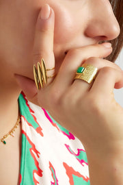 Ring dames surfplanken stainless steel model