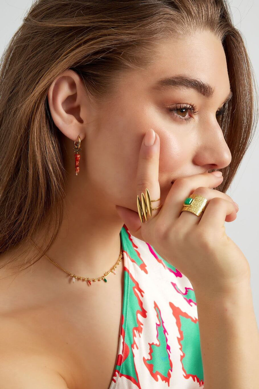 Ring dames surfplanken stainless steel model2