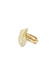 Ring schelp met sparkle stainless steel achterkant