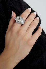 Ring schelp met sparkle stainless steel model