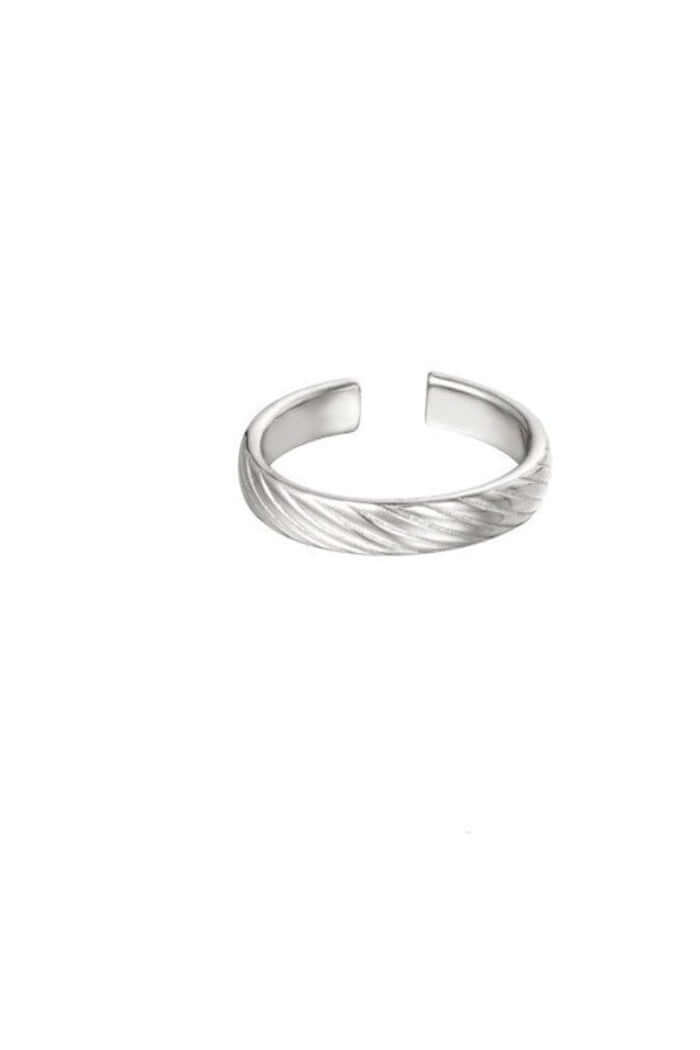 Ring streepjes stainless steel