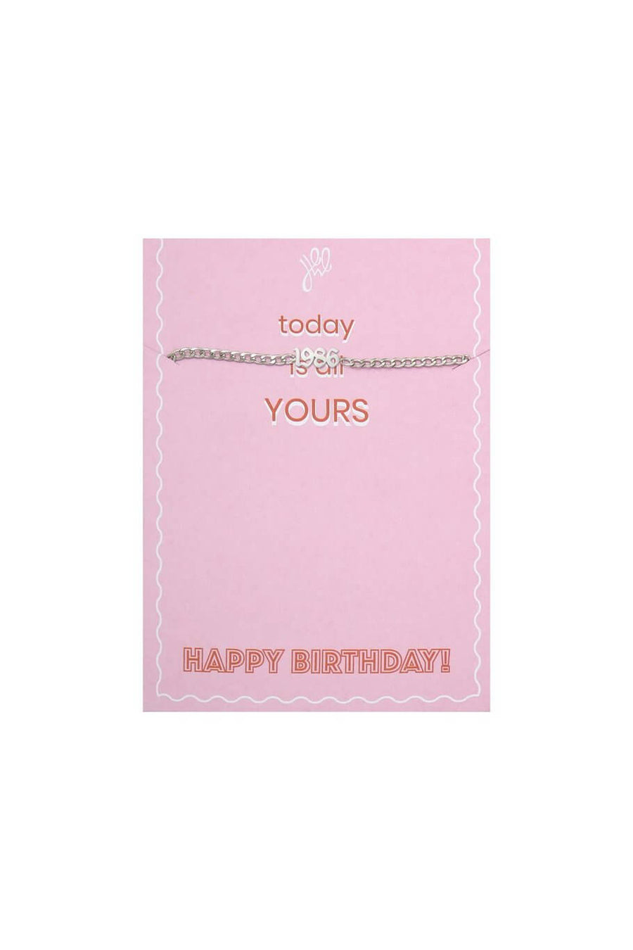 Schakelarmband jaartal 1986