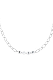 Schakelketting zilver life stainless steel