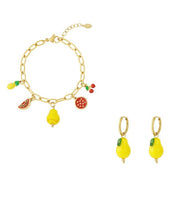 Zomersetje armband en oorbellen fruit LoveSieraden