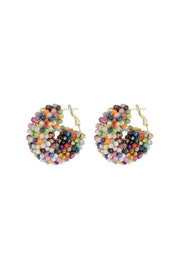 Statement oorbellen kleurrijke glaskralen multicolour