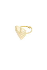 Statement ring hart goud of zilver stainless steel