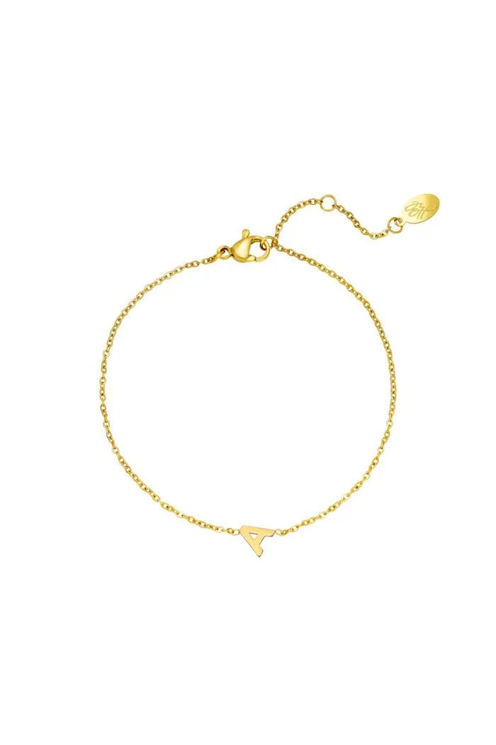 Armband goud letter - LoveSieraden