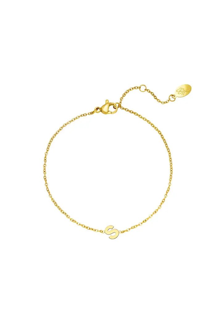 Armband goud letter - LoveSieraden