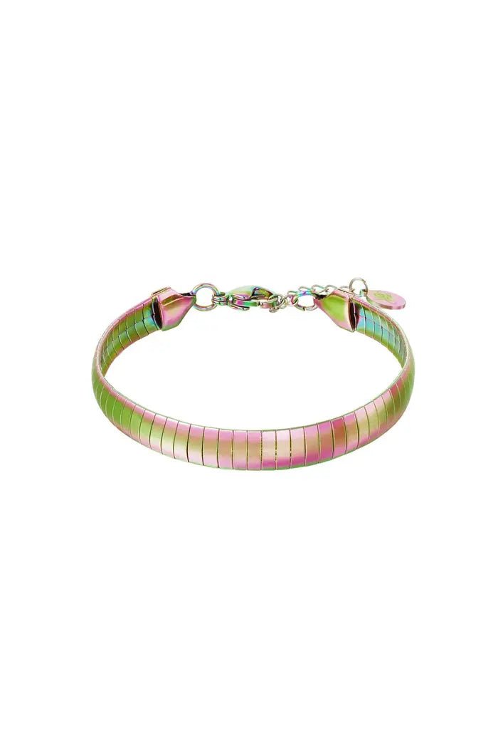 Armband holografisch met streepjesprint - LoveSieraden