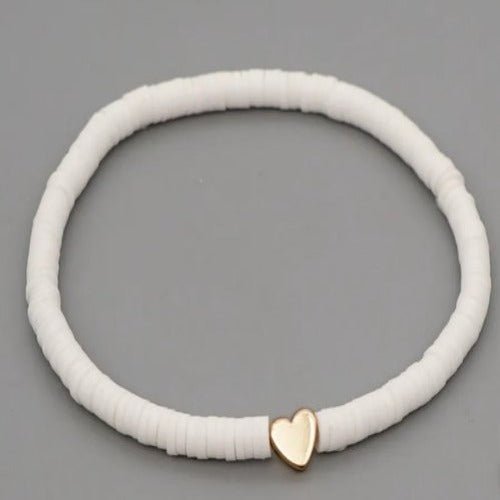 Armband kleur met hartjesbedel - LoveSieraden