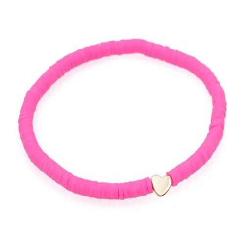 Armband kleur met hartjesbedel - LoveSieraden