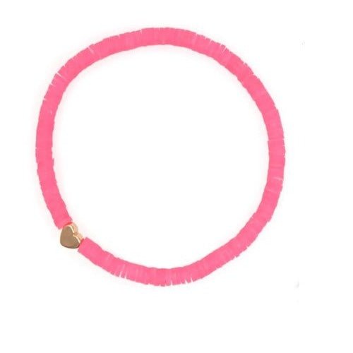 Armband kleur met hartjesbedel - LoveSieraden