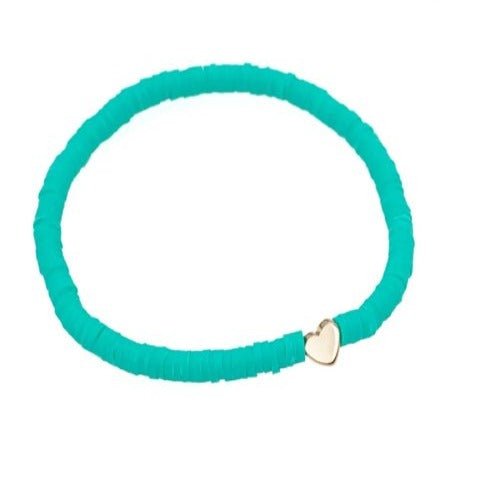 Armband kleur met hartjesbedel - LoveSieraden