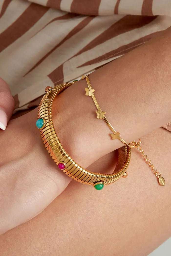 Armband met prachtige bedels vlinder - LoveSieraden