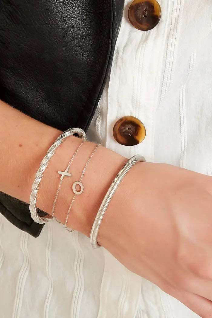 Armband zilver letter - LoveSieraden