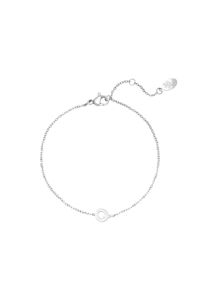 Armband zilver letter - LoveSieraden