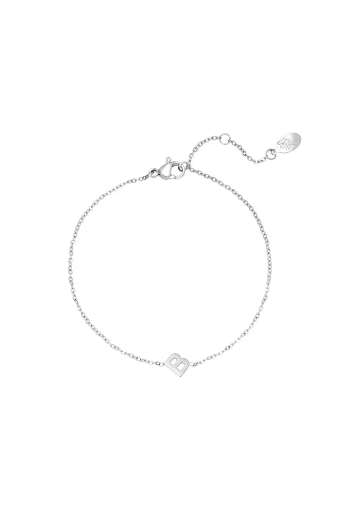 Armband zilver letter - LoveSieraden