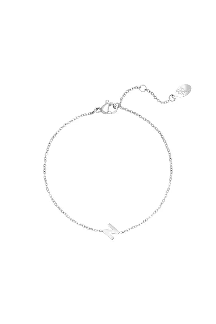 Armband zilver letter - LoveSieraden