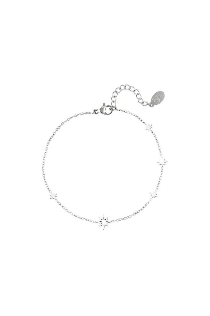 Armband zilver met verschillende sterren - LoveSieraden