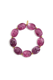 Kralenarmband dames in paars, blauw & groen