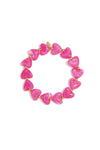 Armband kleurrijke harten en stainless steel LoveSieraden