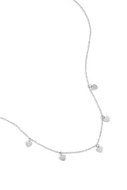 Ketting met vijf hartjes zilver stainless steel LoveSieraden