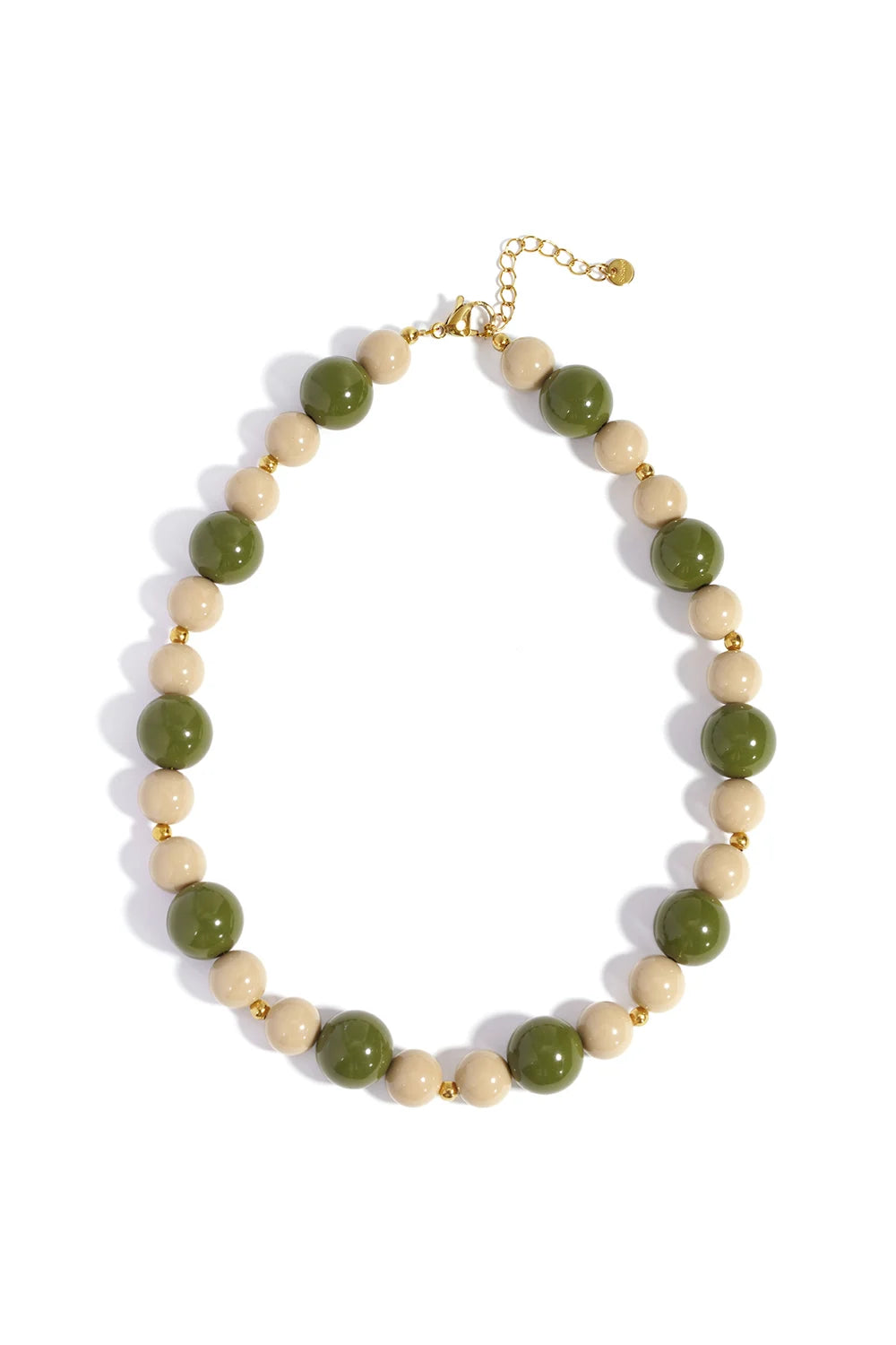 Kralenketting grote en kleine kralen groen LoveSieraden