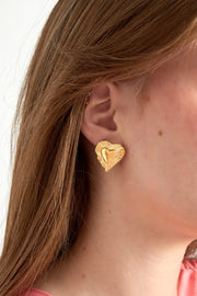 Wavy hart oorbellen stainless steel LoveSieraden