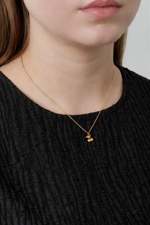 Ketting hanger kers goud stainless steel LoveSieraden