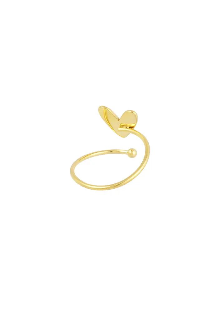 Gedraaide ring met hart - LoveSieraden