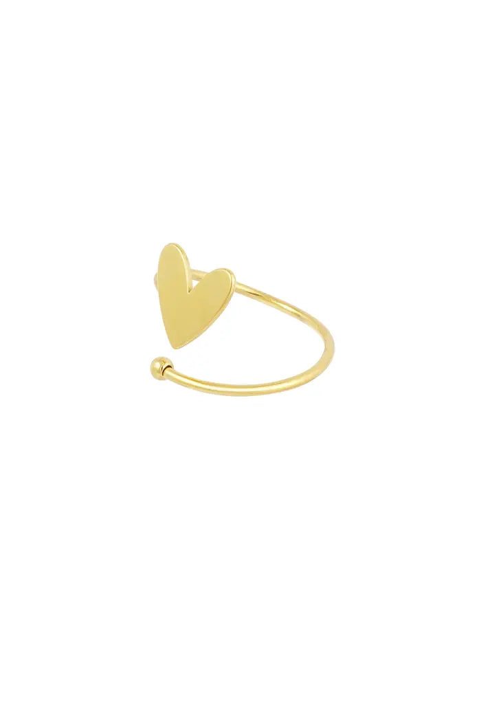 Gedraaide ring met hart - LoveSieraden