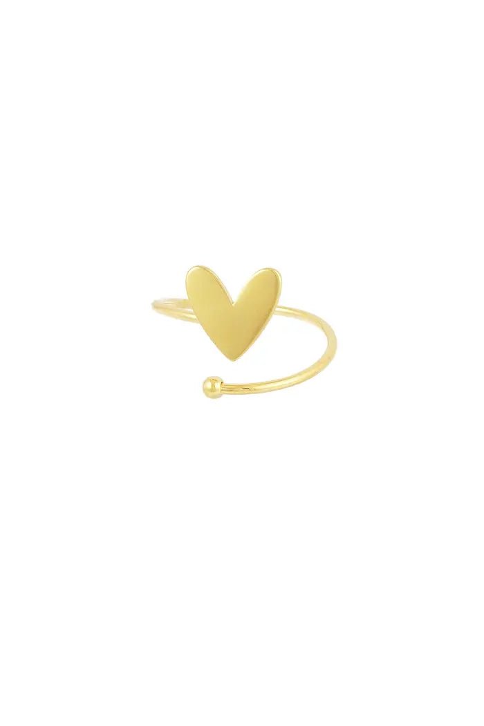 Gedraaide ring met hart - LoveSieraden