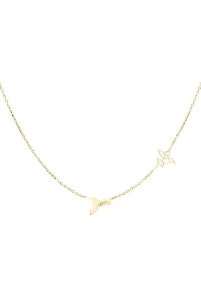 Gouden ketting met verschillende vogels - LoveSieraden