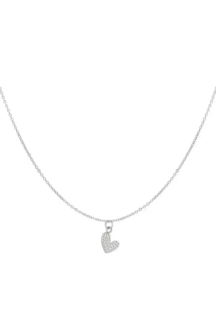 Ketting bedel met dubbelzijdig hartje - LoveSieraden