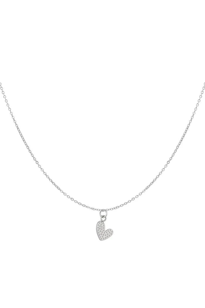 Ketting bedel met dubbelzijdig hartje - LoveSieraden