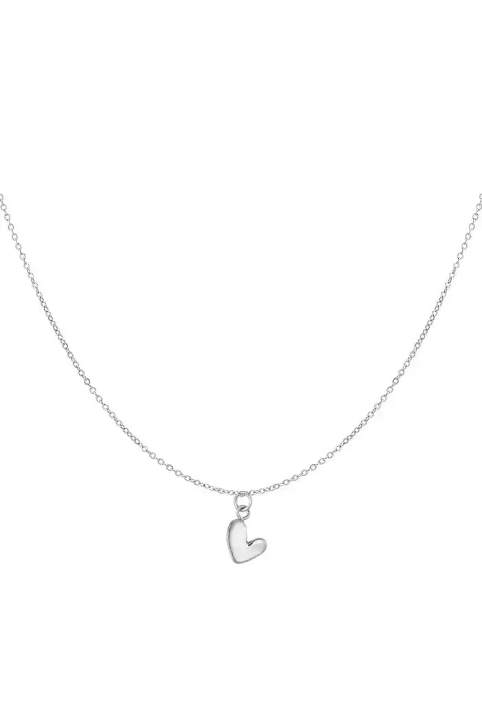 Ketting bedel met dubbelzijdig hartje - LoveSieraden