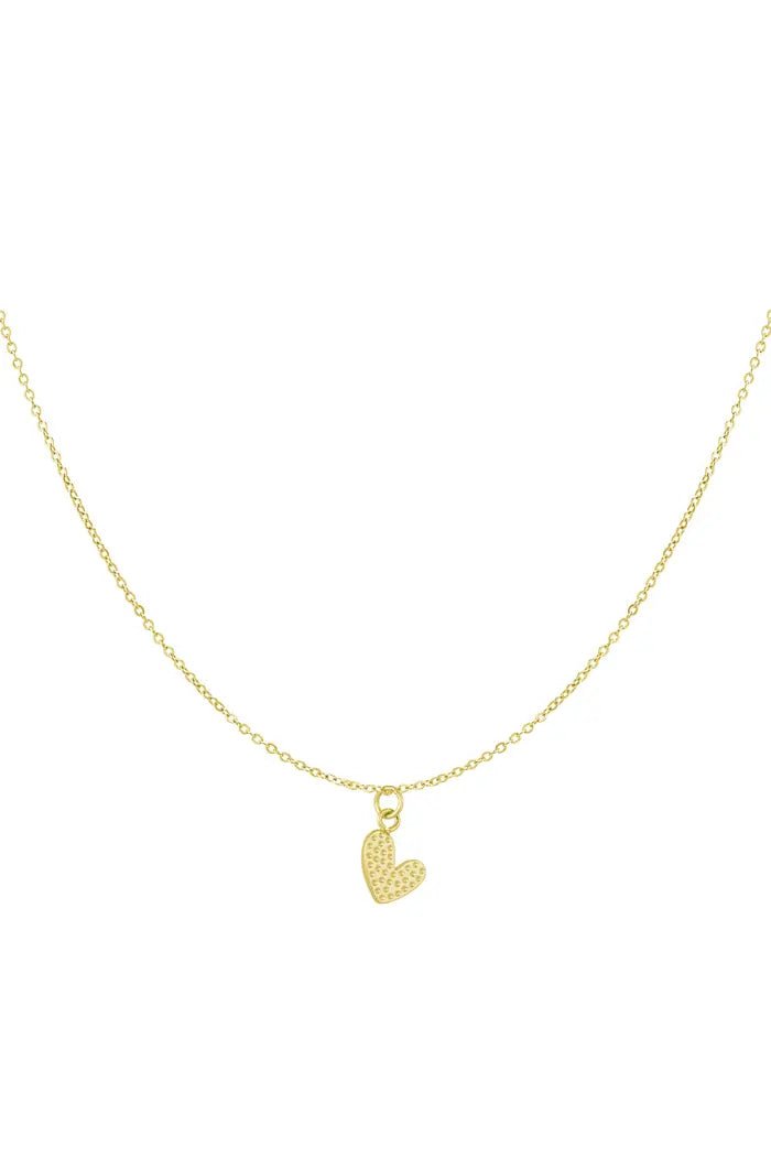 Ketting bedel met dubbelzijdig hartje - LoveSieraden