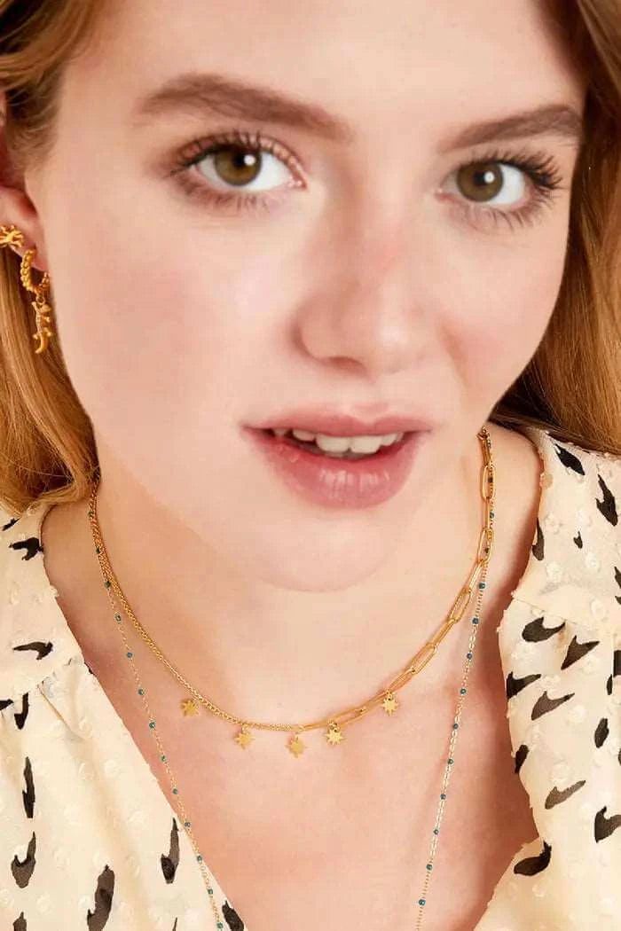 Ketting variatie met kleine sterrenbedels - LoveSieraden
