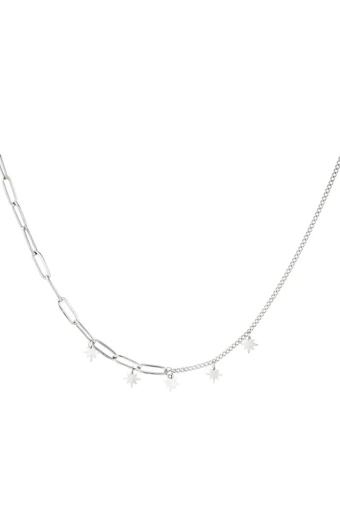 Ketting variatie met kleine sterrenbedels - LoveSieraden