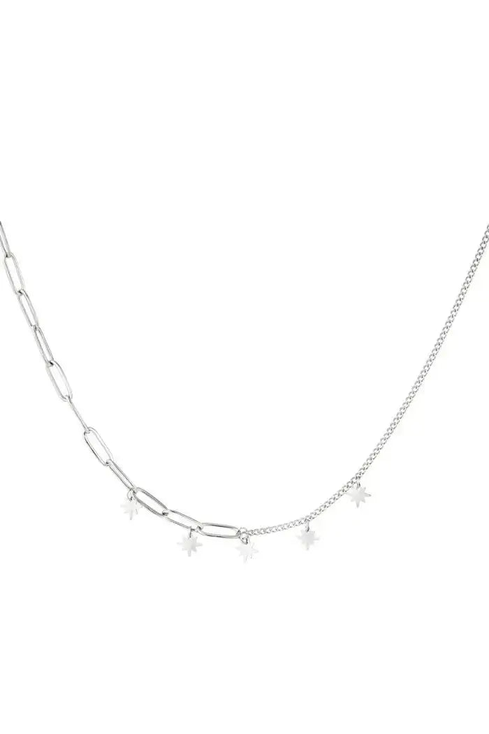 Ketting variatie met kleine sterrenbedels - LoveSieraden