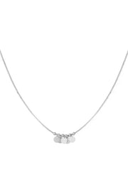 Ketting zilver met hangende coins - LoveSieraden