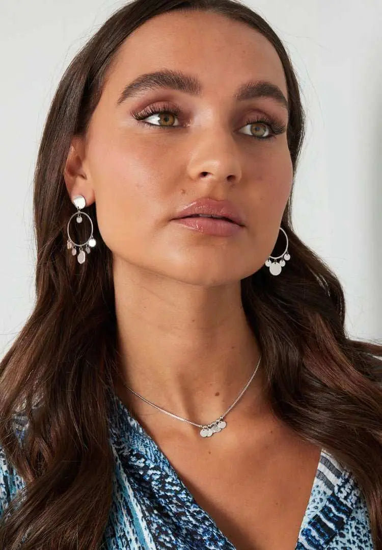 Ketting zilver met hangende coins - LoveSieraden